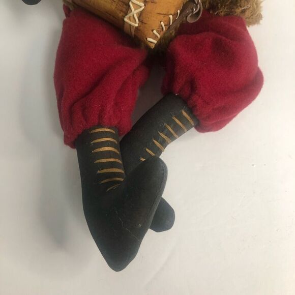 vintage old world santa primitive star bag satchel shelf sitter no face 11 inch - Picture 2 of 11